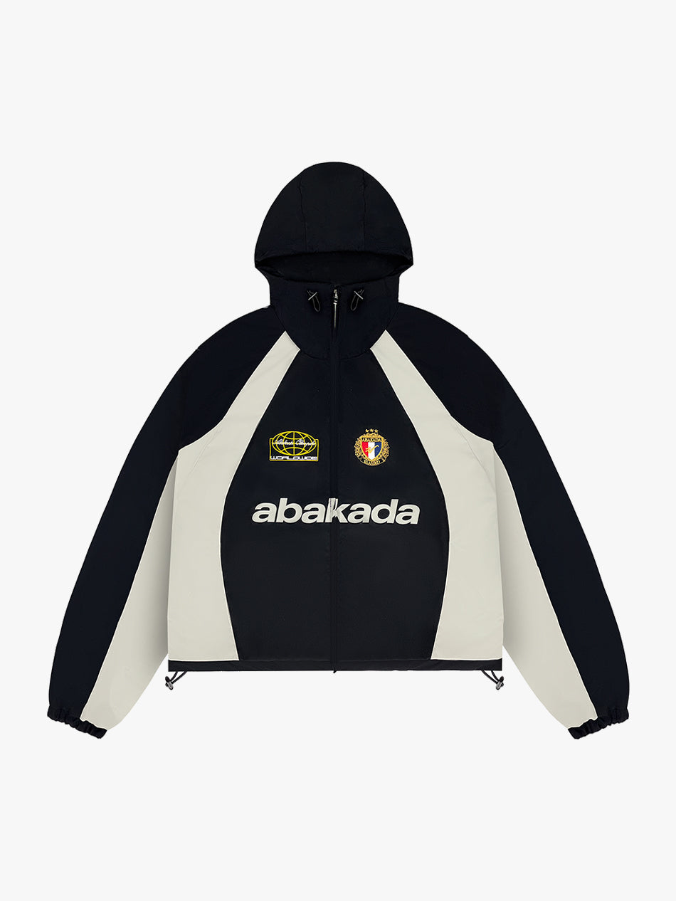 COLORBLOCK WINDBREAKER (BLACK/GREY)