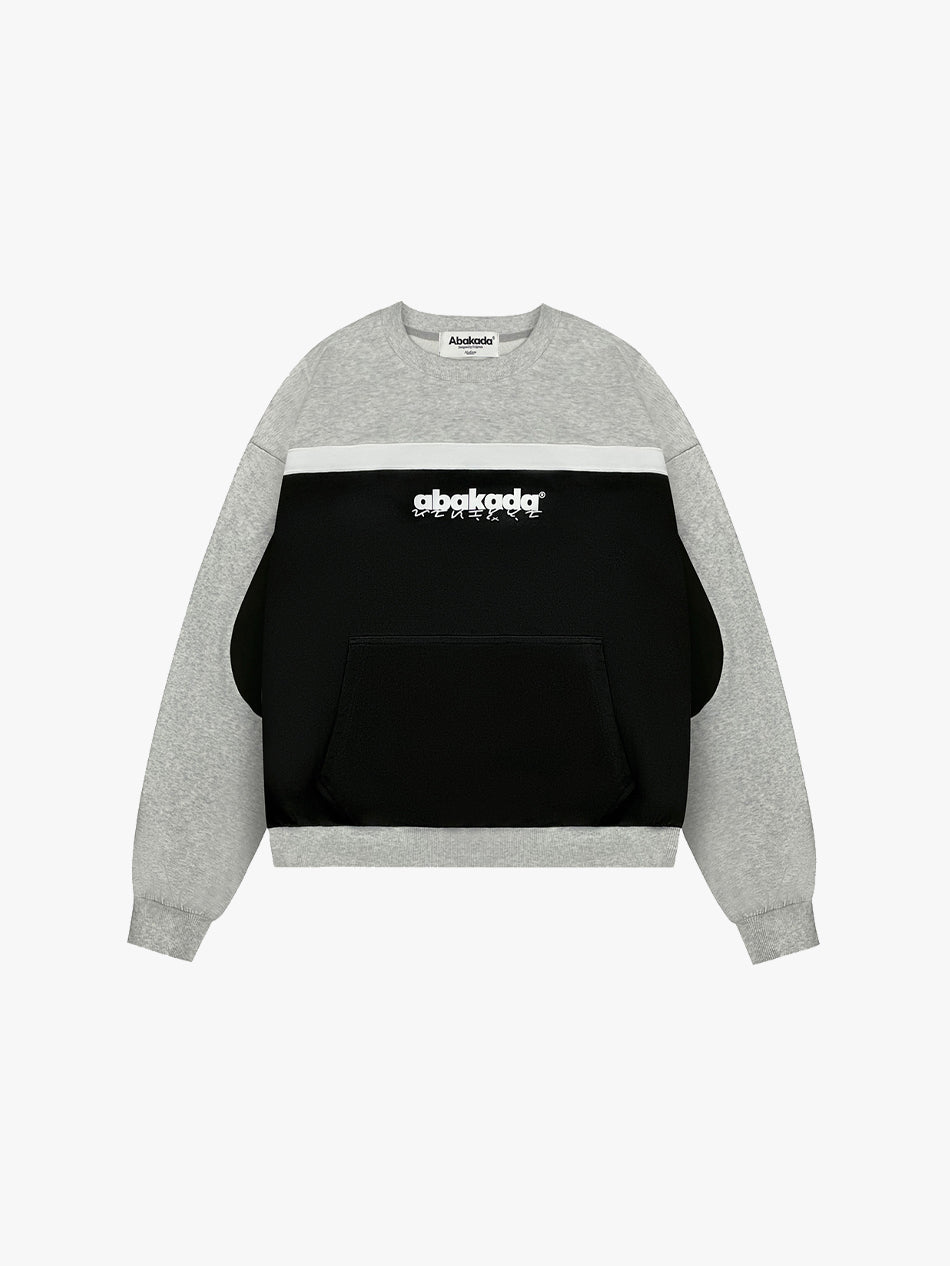 COLORBLOCK CREWNECK (BLACK/GREY)