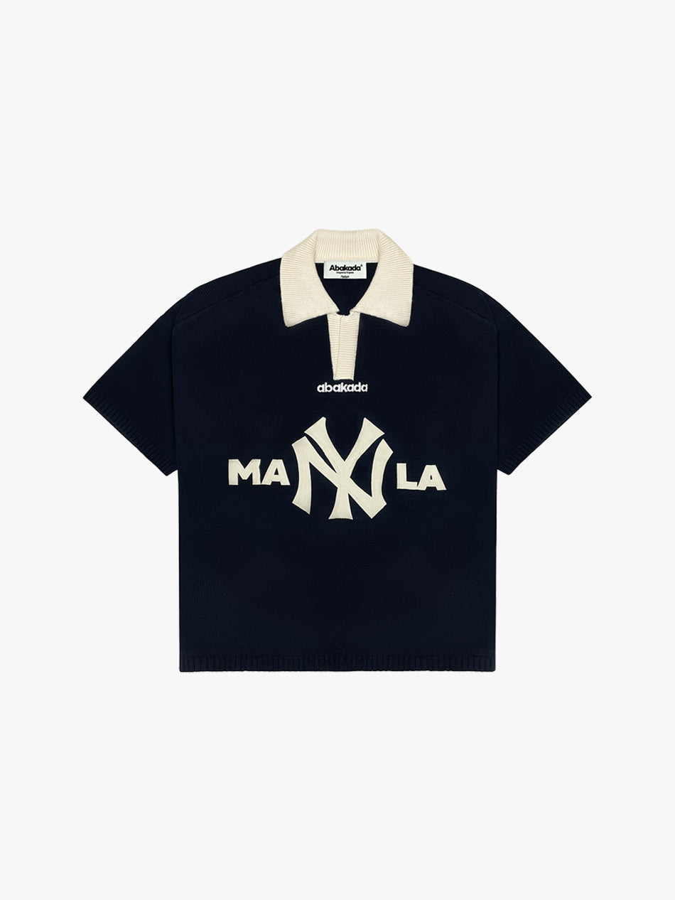 KNITTED MAYNILA POLO (NAVY)