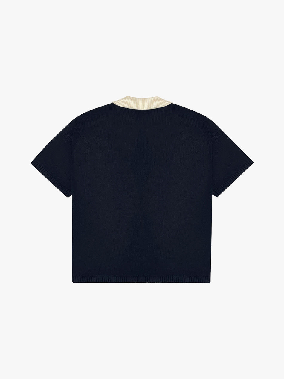 KNITTED MAYNILA POLO (NAVY)