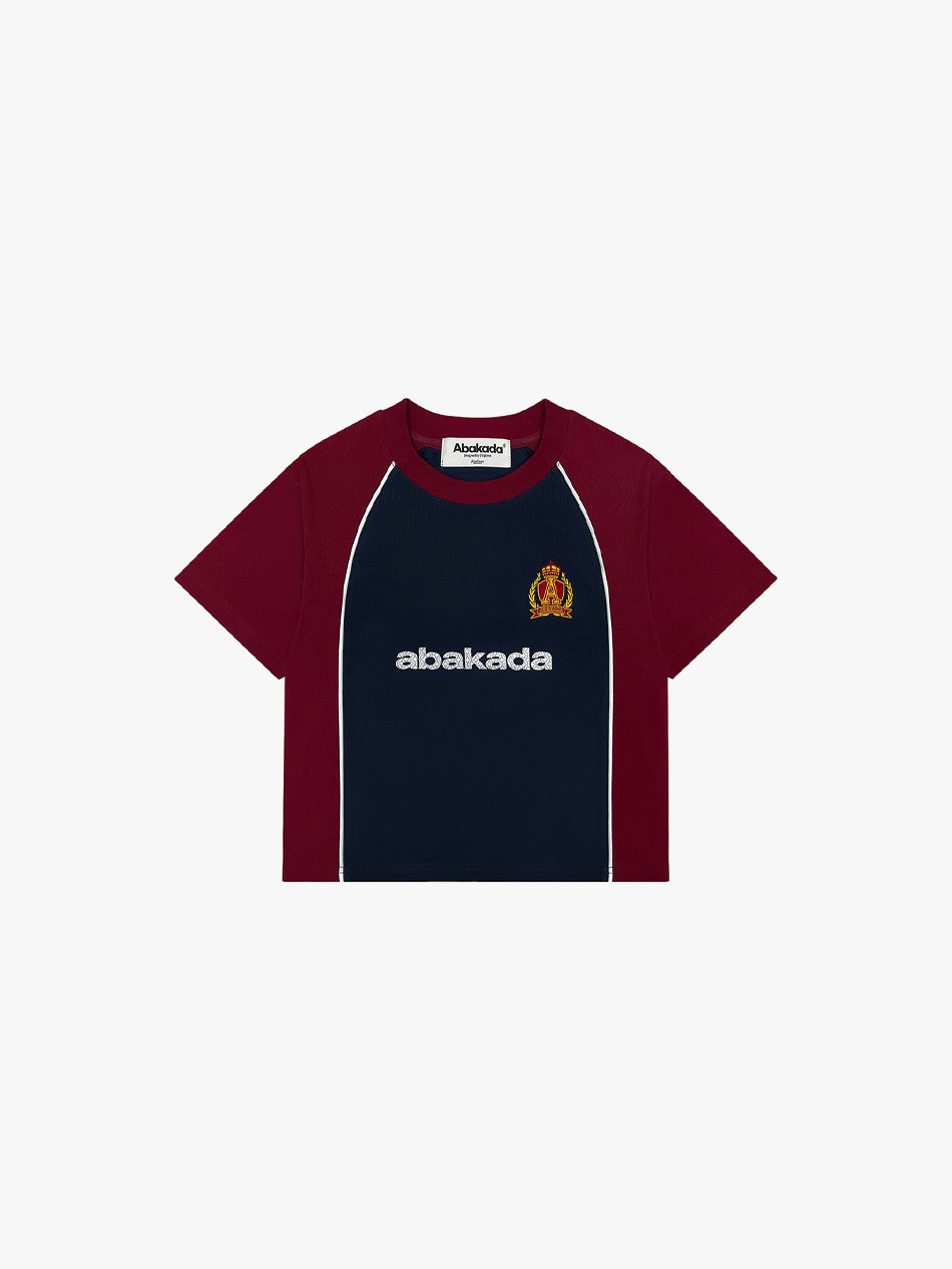 RAGLAN BOXY CROP TOP (RED/BLUE)