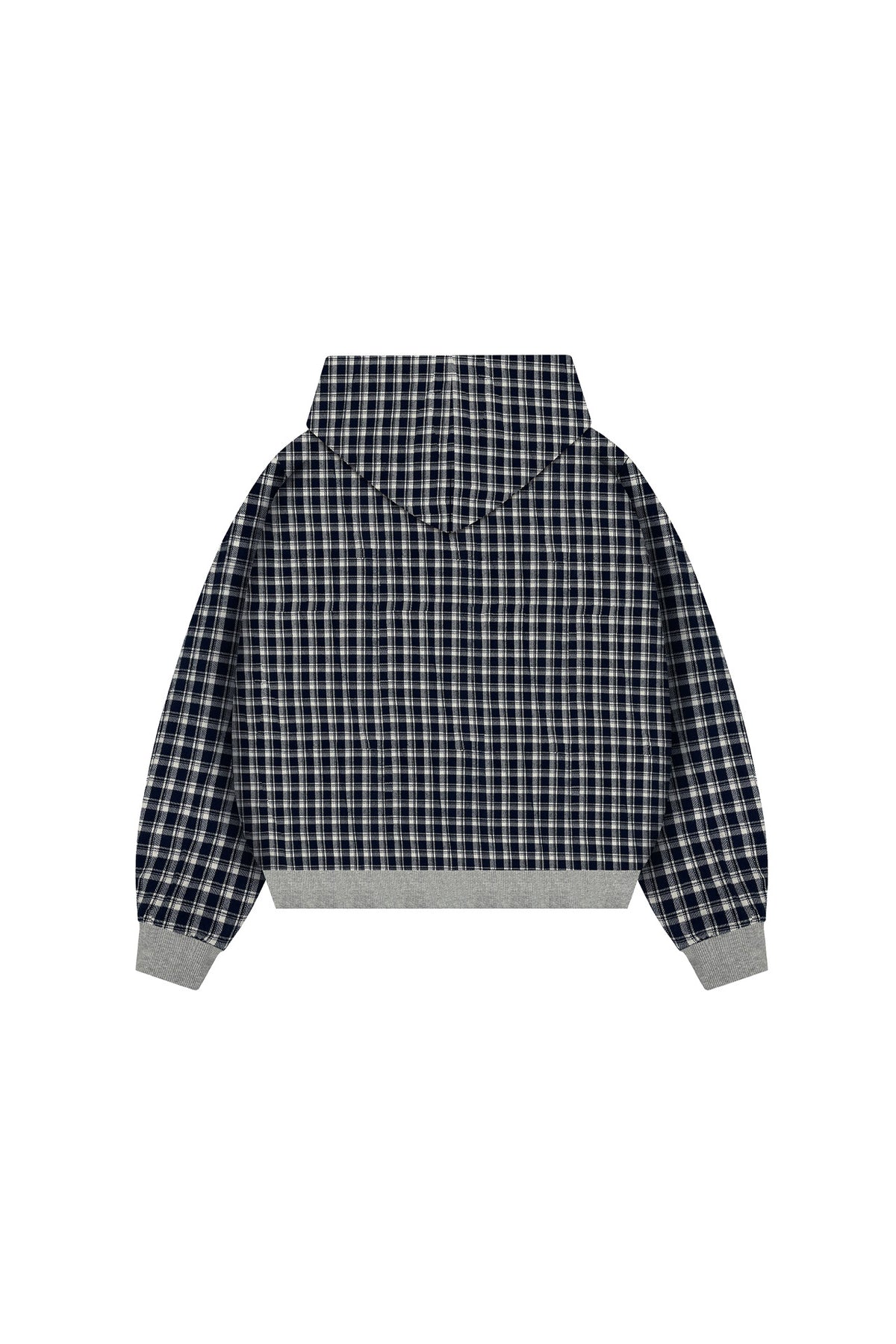 PATTERN WASHED REVERSIBLE HOODIE (GREY)