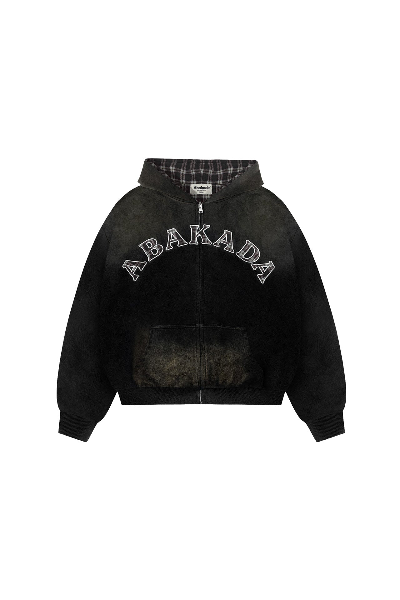 PATTERN WASHED REVERSIBLE HOODIE (BLACK)