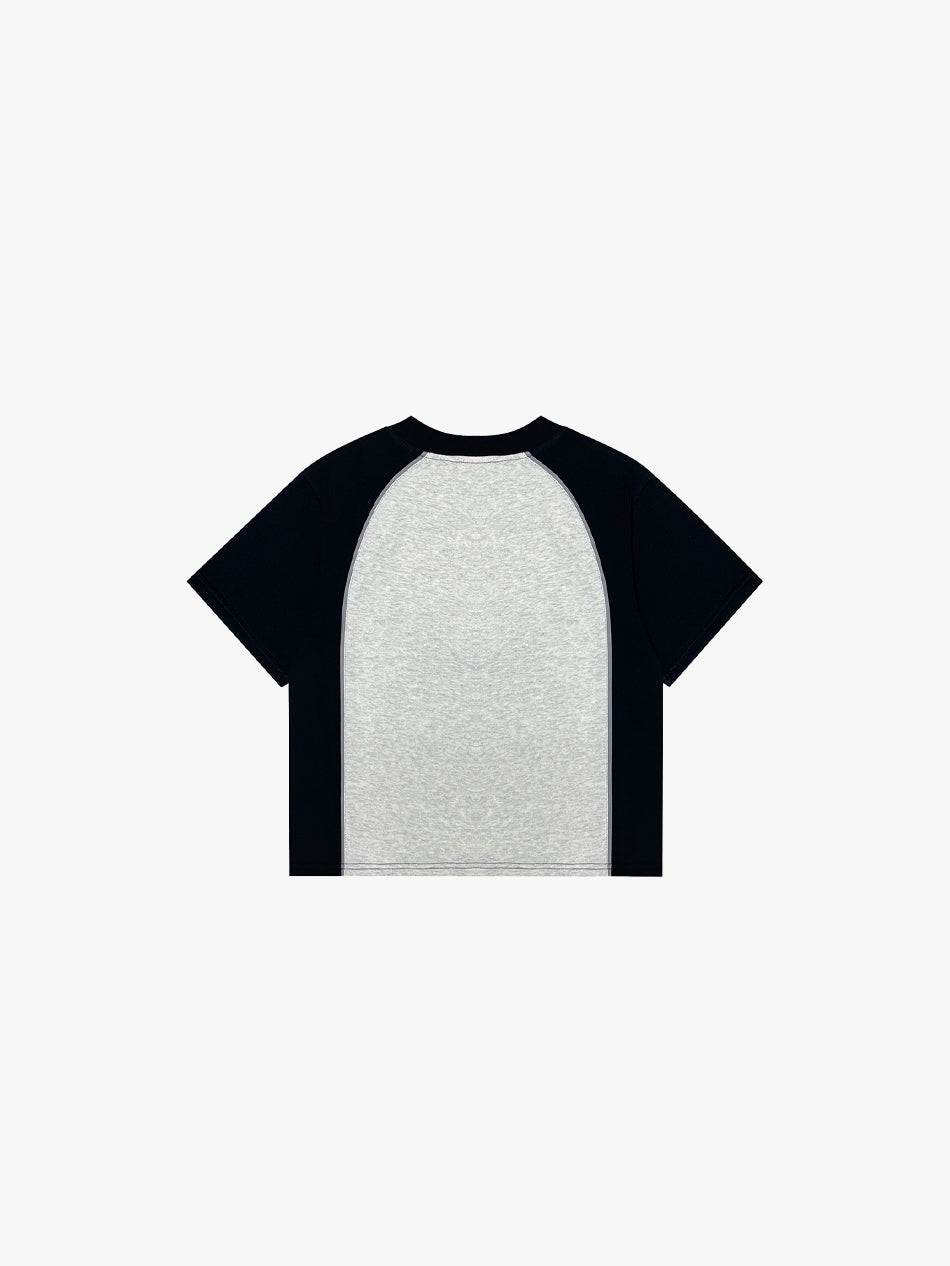 RAGLAN BOXY CROP TOP (BLACK/GREY)