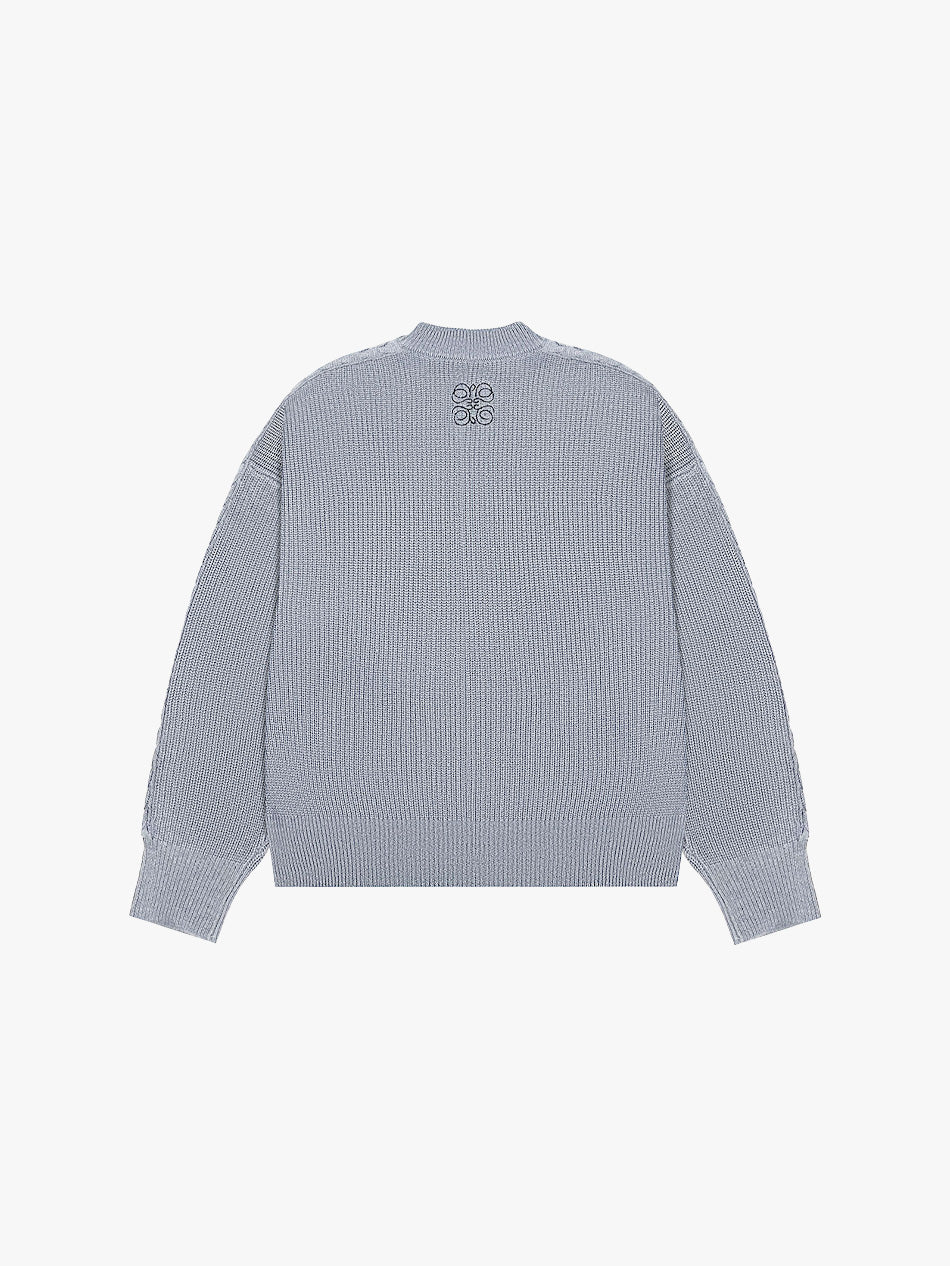 UNIFORM KNITTED SWEATER (LIGHTER GREY)