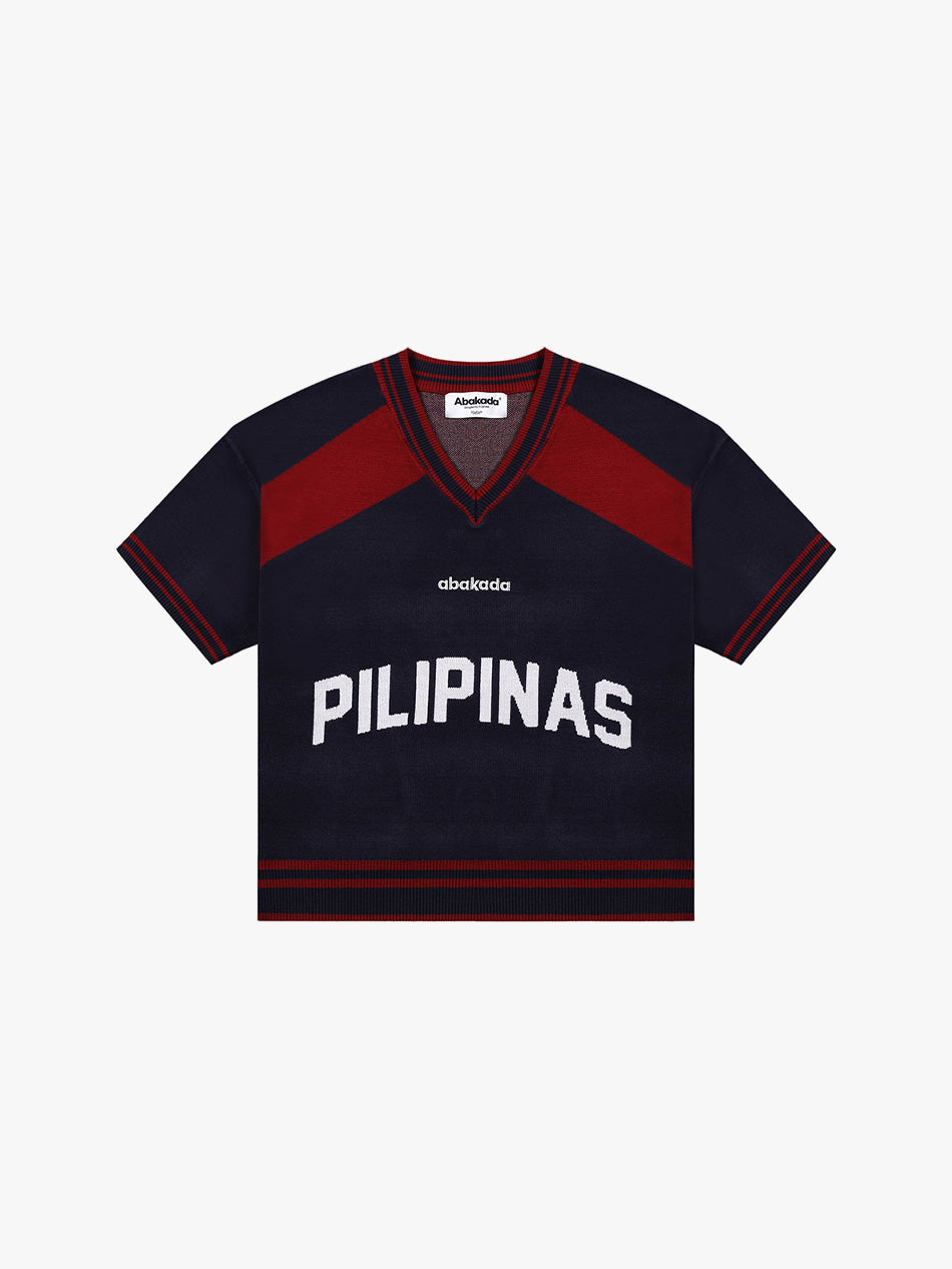+63 KNITTED FOOTBALL JERSEY V2 (NAVY)