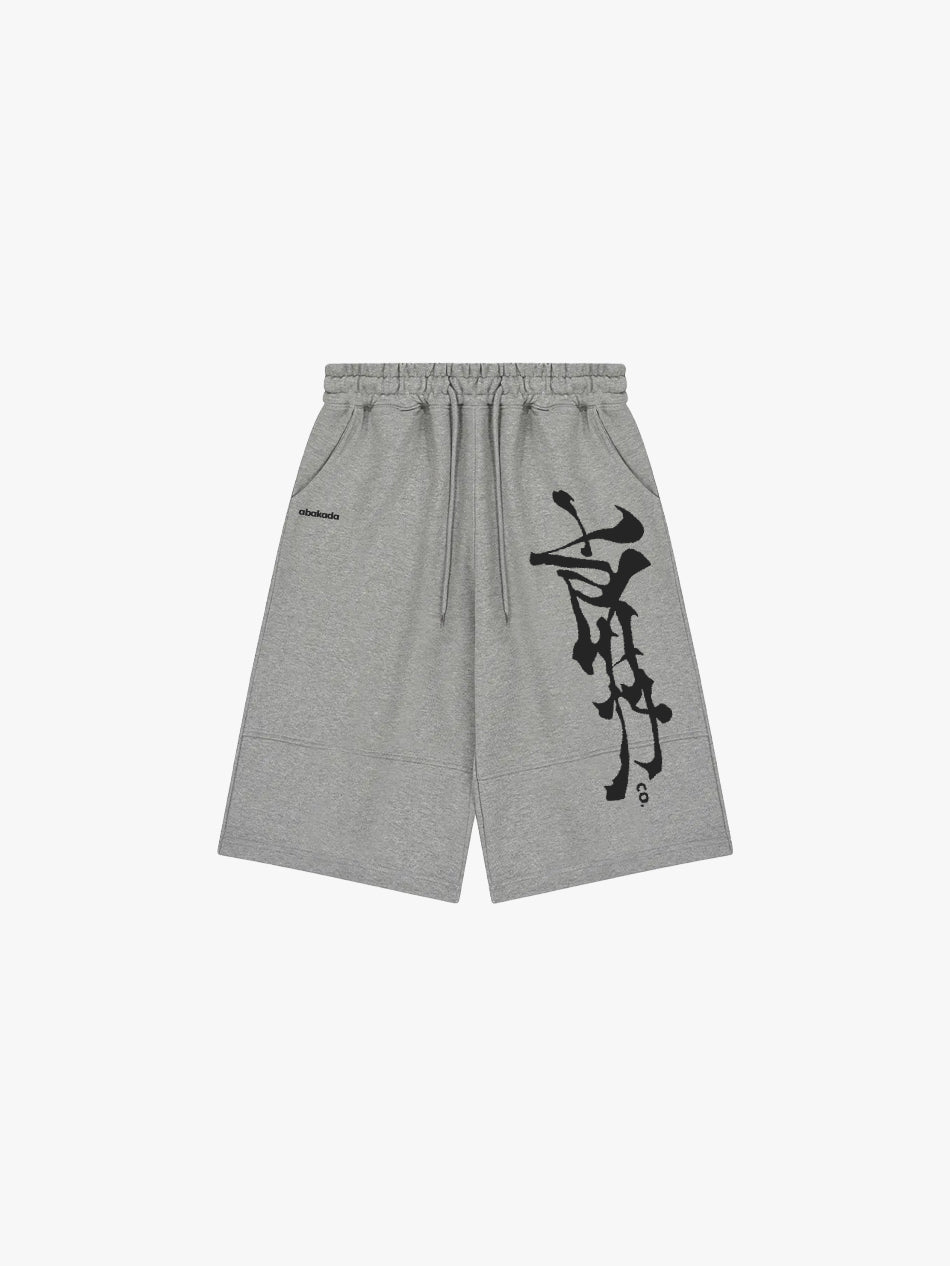SCRIPT BERMUDA SHORTS (GREY)