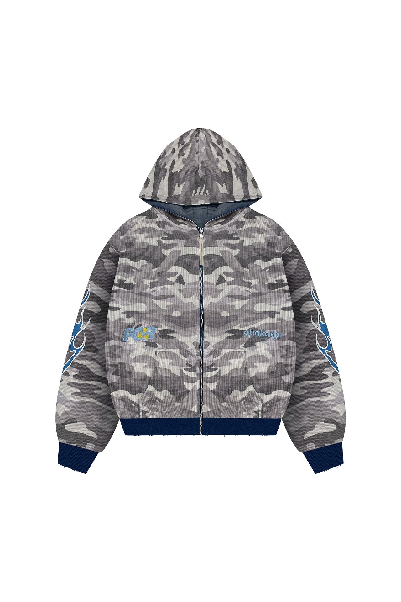 BARONG WASHED REVERSIBLE HOODIE (GREY/BLUE)
