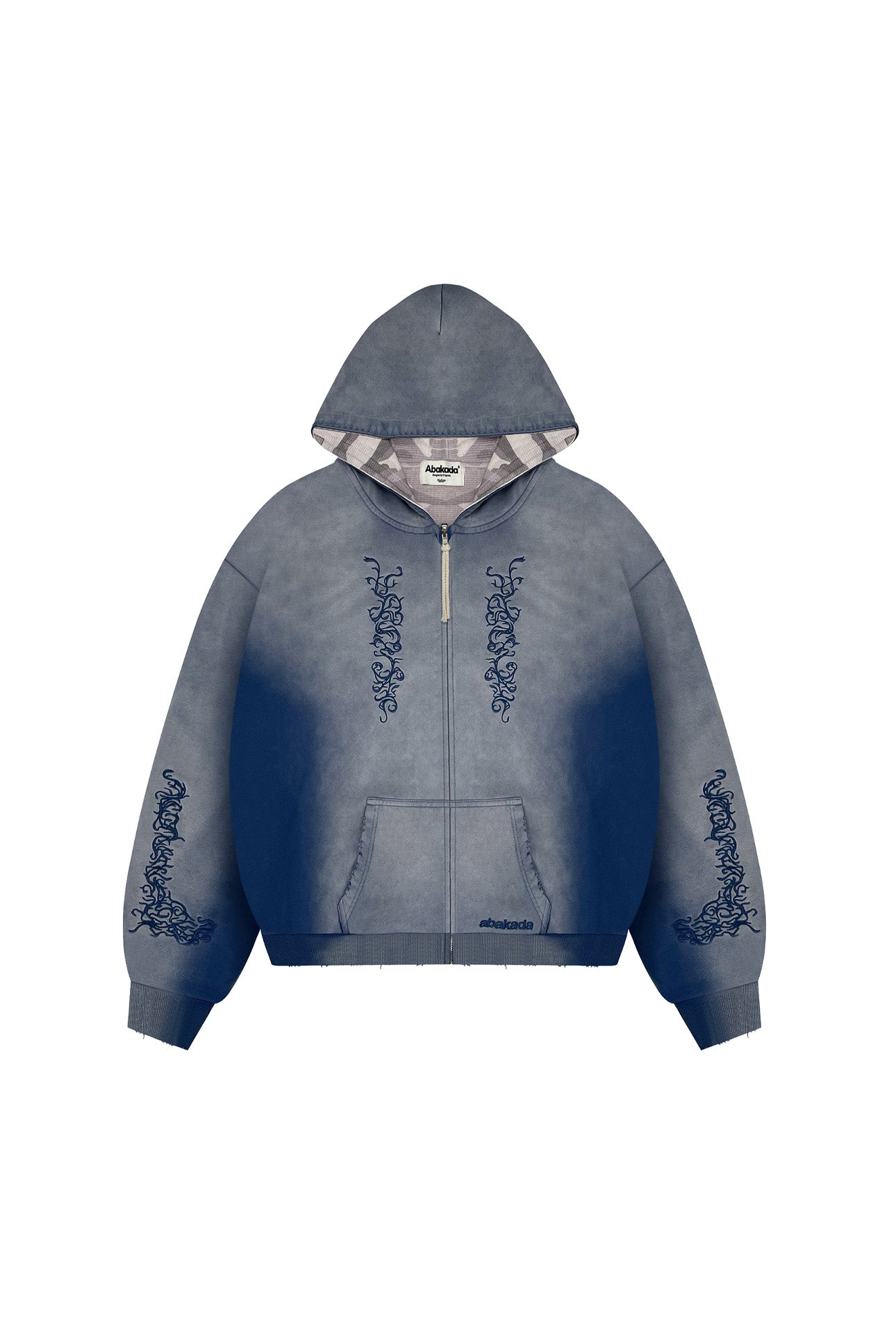 BARONG WASHED REVERSIBLE HOODIE (GREY/BLUE)