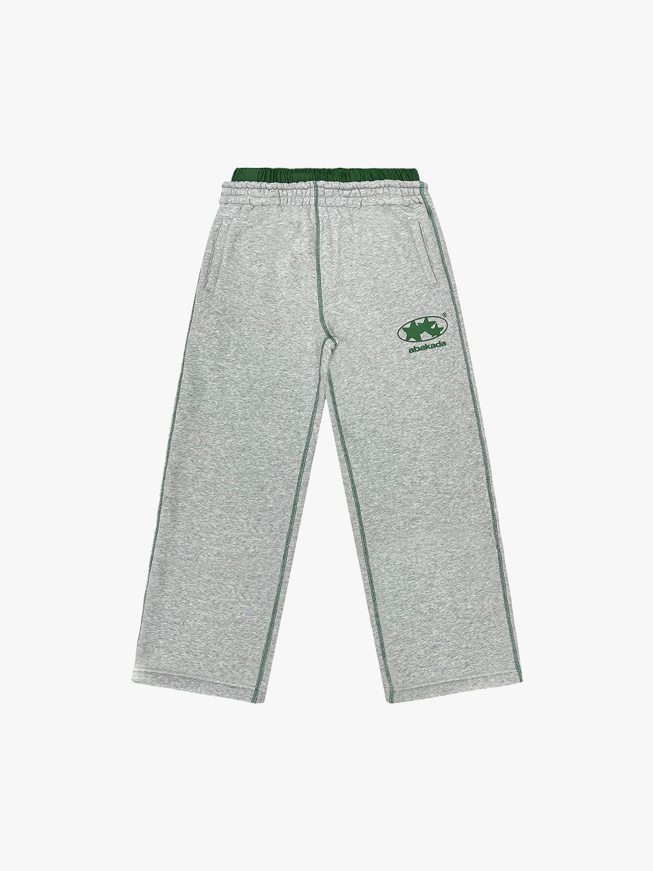 DOUBLE WAIST SWEATPANTS (PANDAN/GREY)