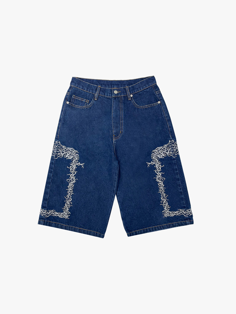 BAGGY DENIM JORTS (DENIM)