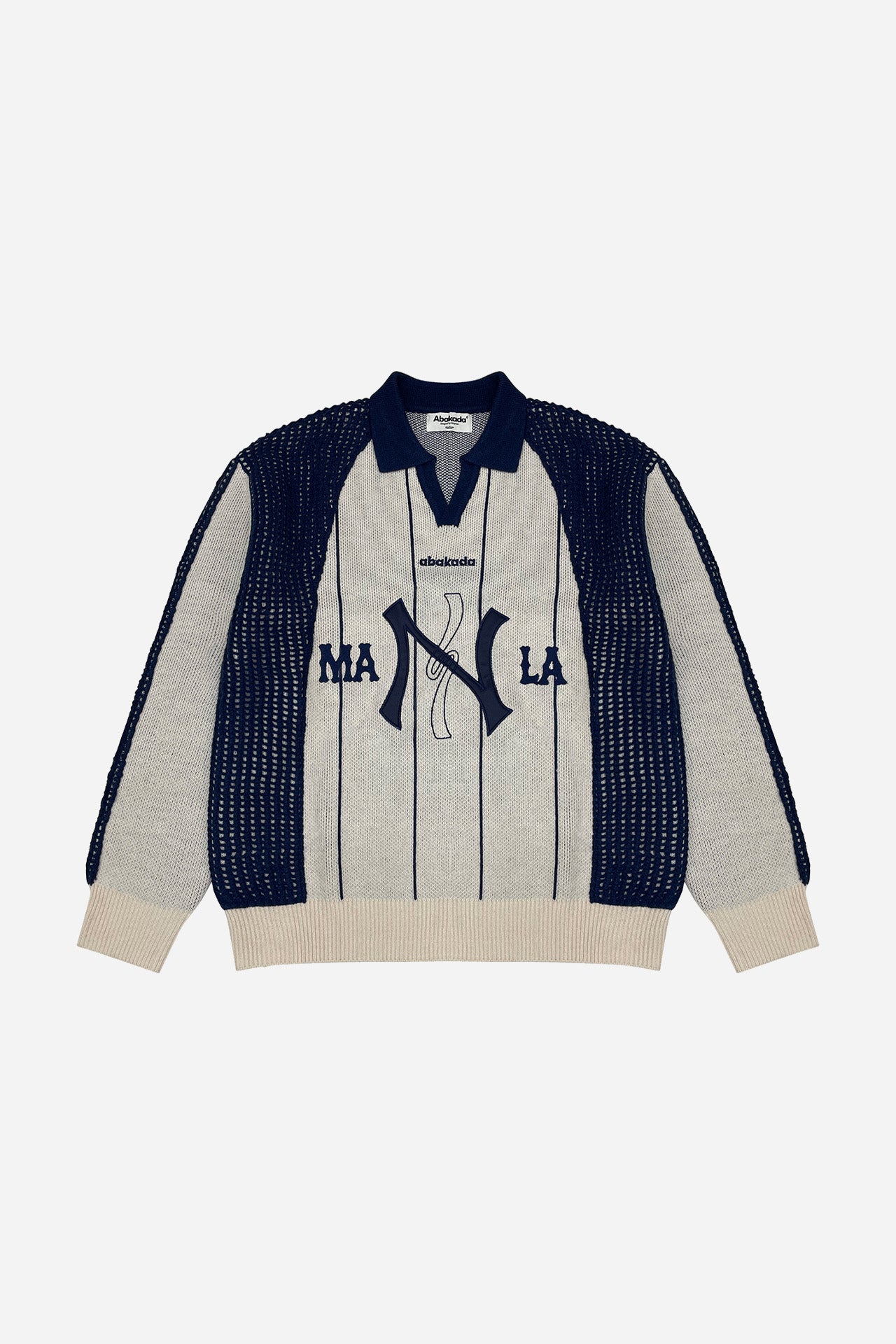 KNITTED MAYNILA LONGSLEEVE JERSEY (CREAM/NAVY)