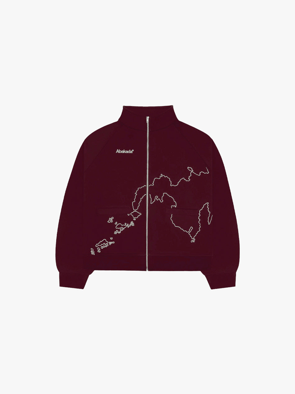 MAPA FULL-ZIP CREWNECK (WINE)
