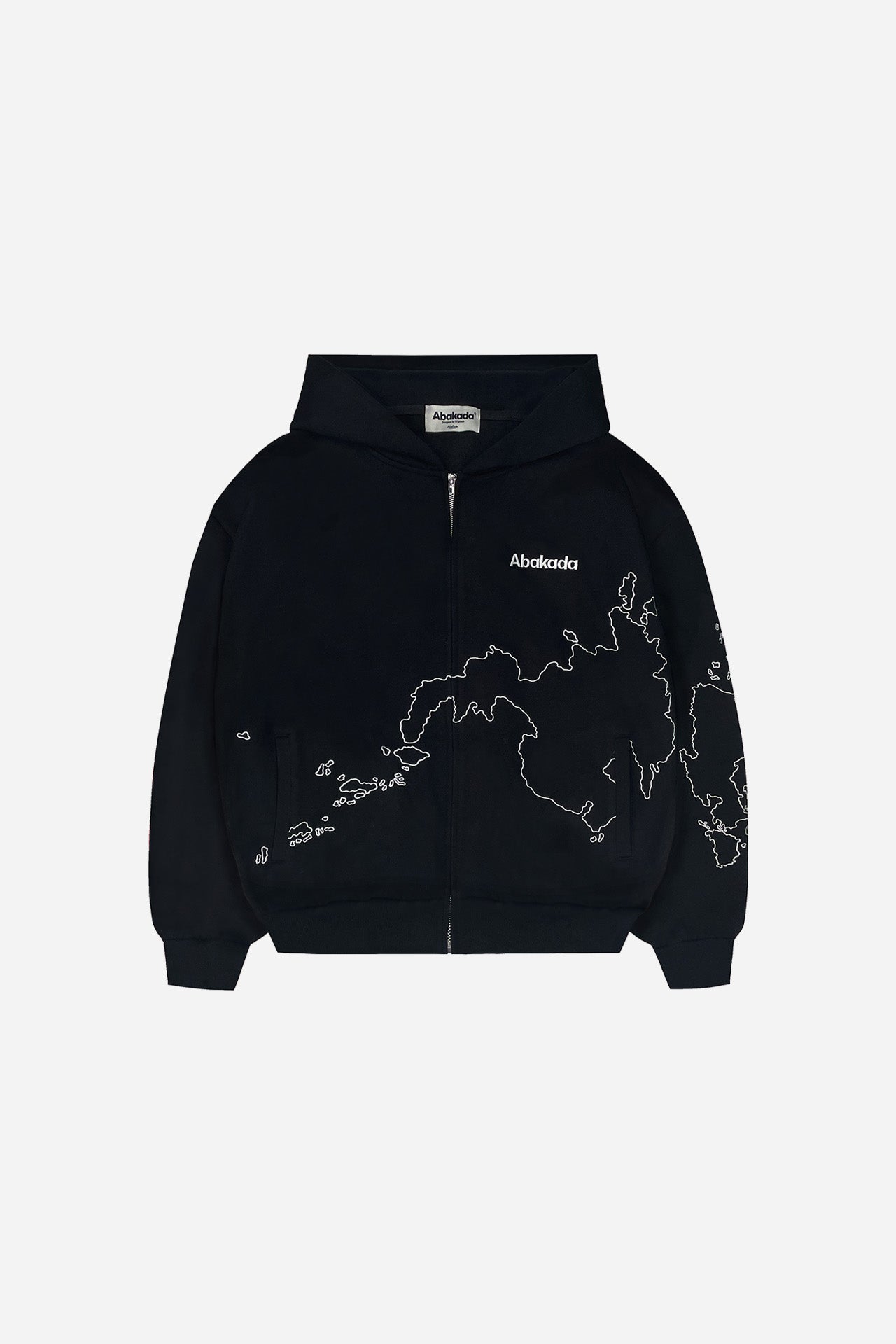 MAPA ZIP-UP HOODIE (BLACK)