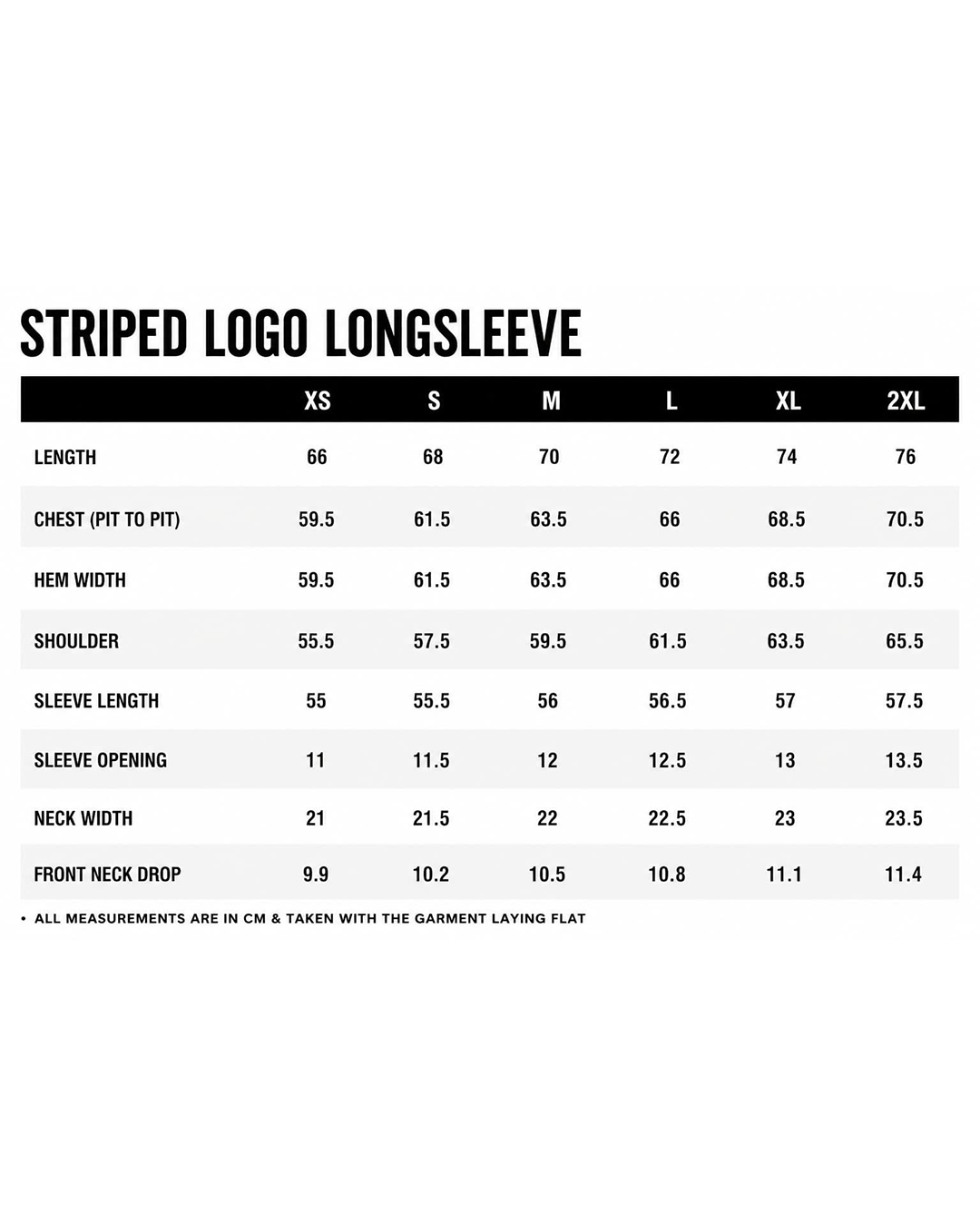 STRIPED LOGO LONGSLEEVE (WHITE)