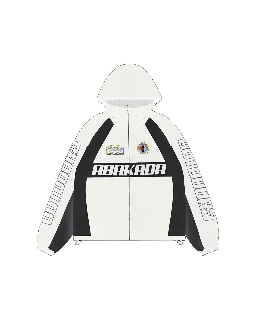 COLORBLOCK WINDBREAKER (WHITE/BLACK)