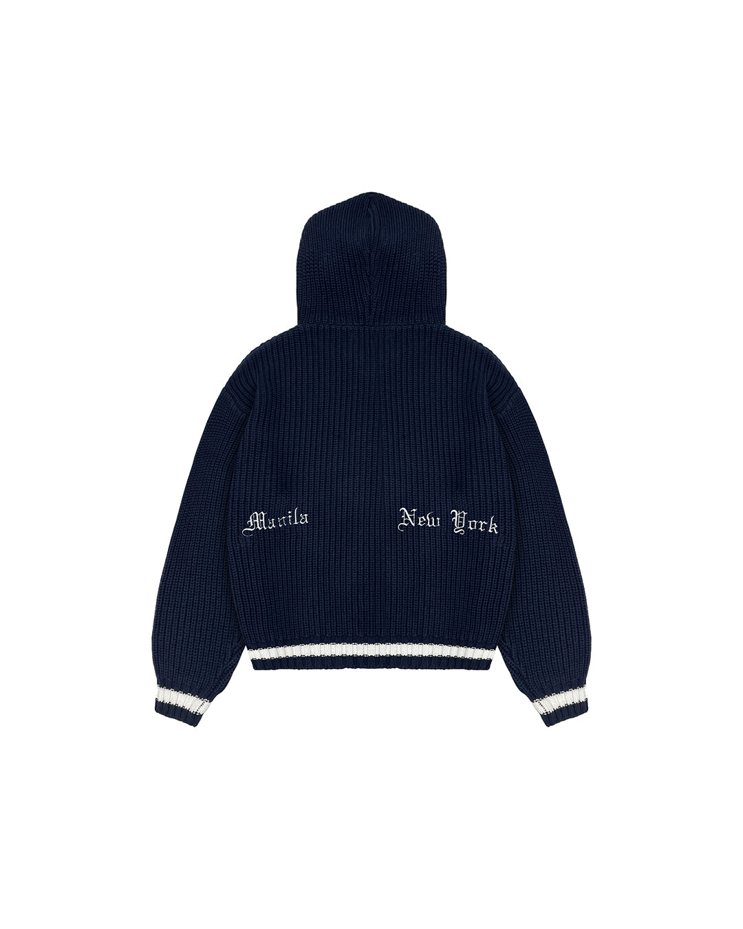 MANILA KNITTED ZIP-UP (NAVY)