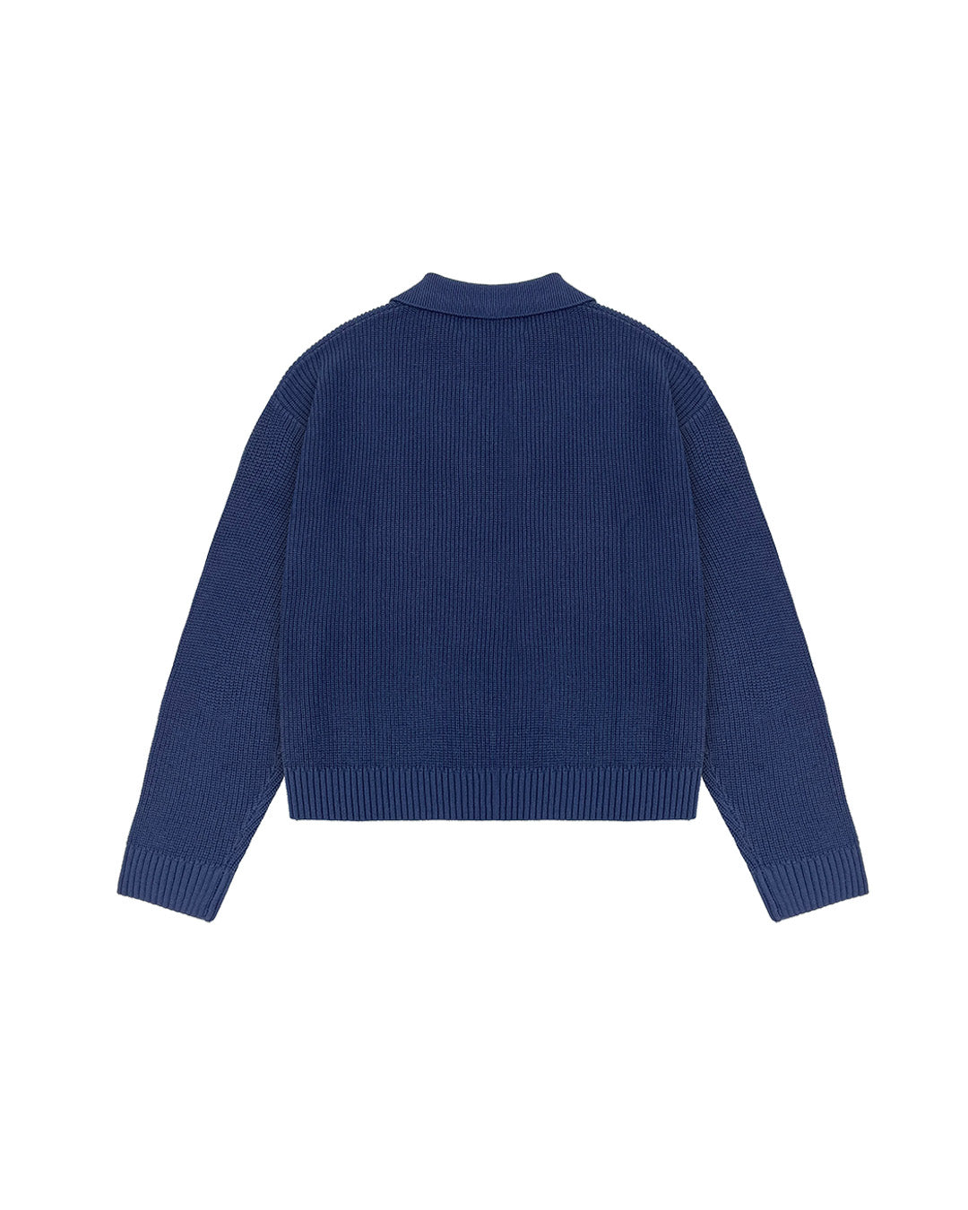 KNITTED POLO JUMPER (NAVY)
