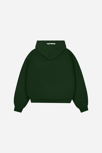 DISTRESSED PATCH ZIP-UP (FOREST)