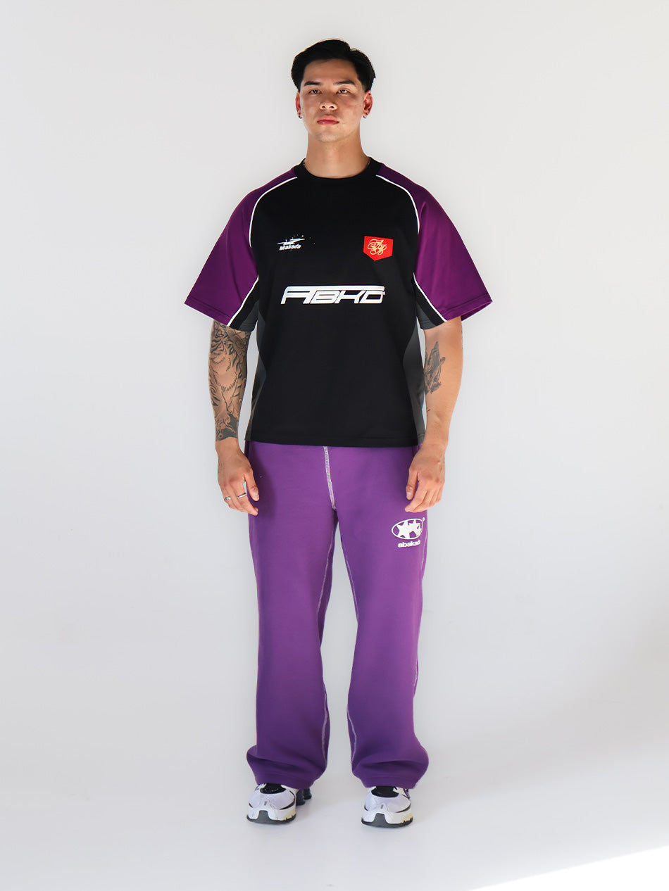 COLORBLOCK RACING TEE (UBE/BLACK)