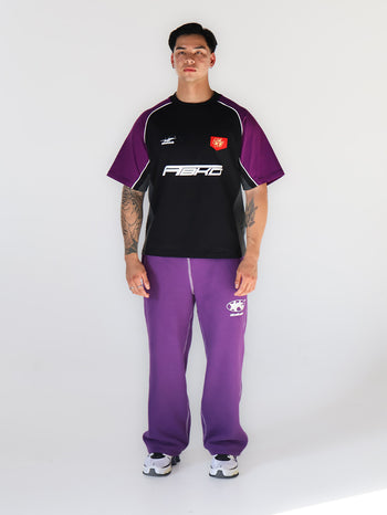 COLORBLOCK RACING TEE (UBE/BLACK)