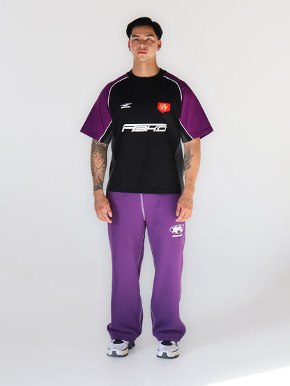 COLORBLOCK RACING TEE (UBE/BLACK)