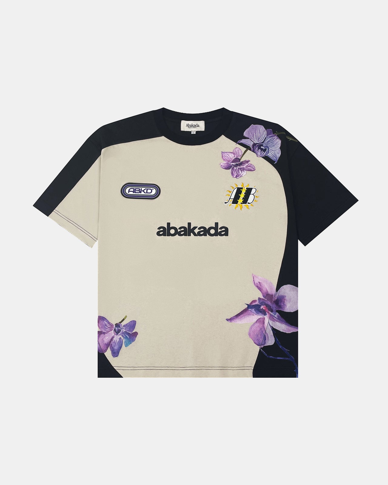 Racing Colorblock Tee (Black/Cream)