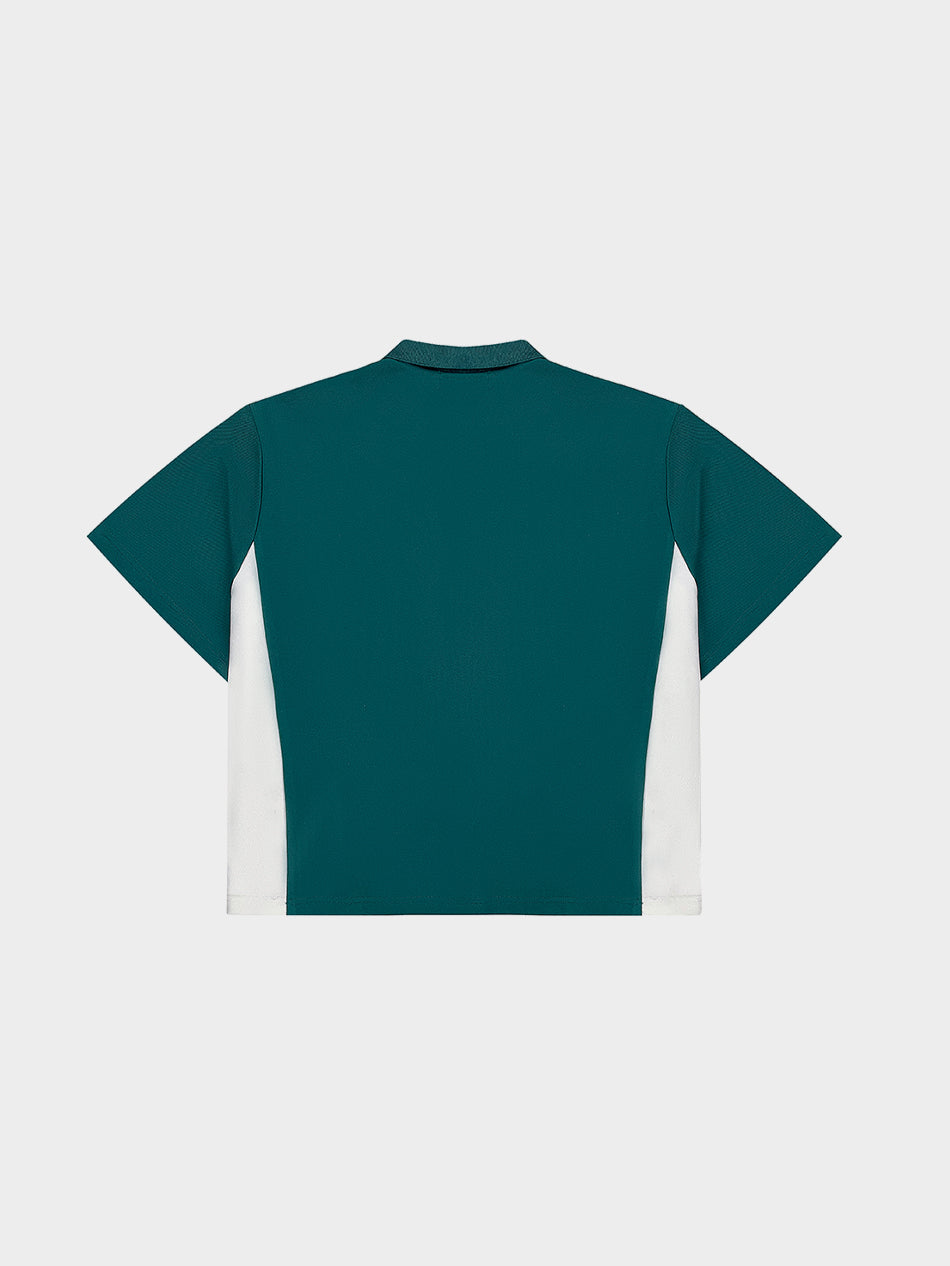 POLO SHORTSLEEVES (GREEN/WHITE)