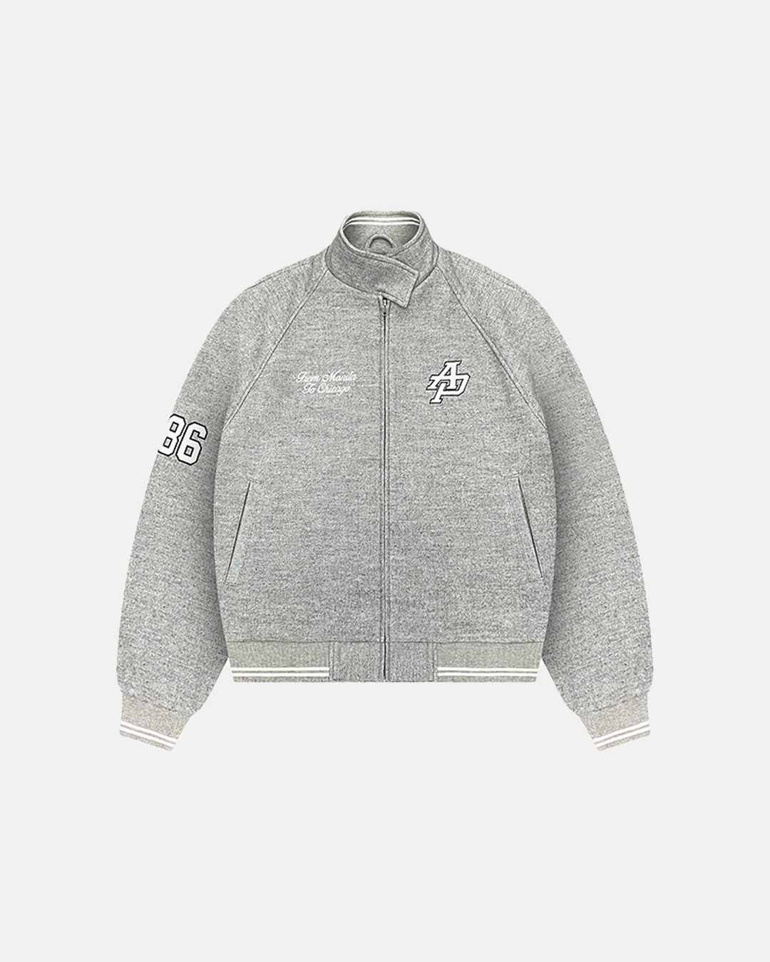 MONOGRAM WOOL JACKET (GREY)