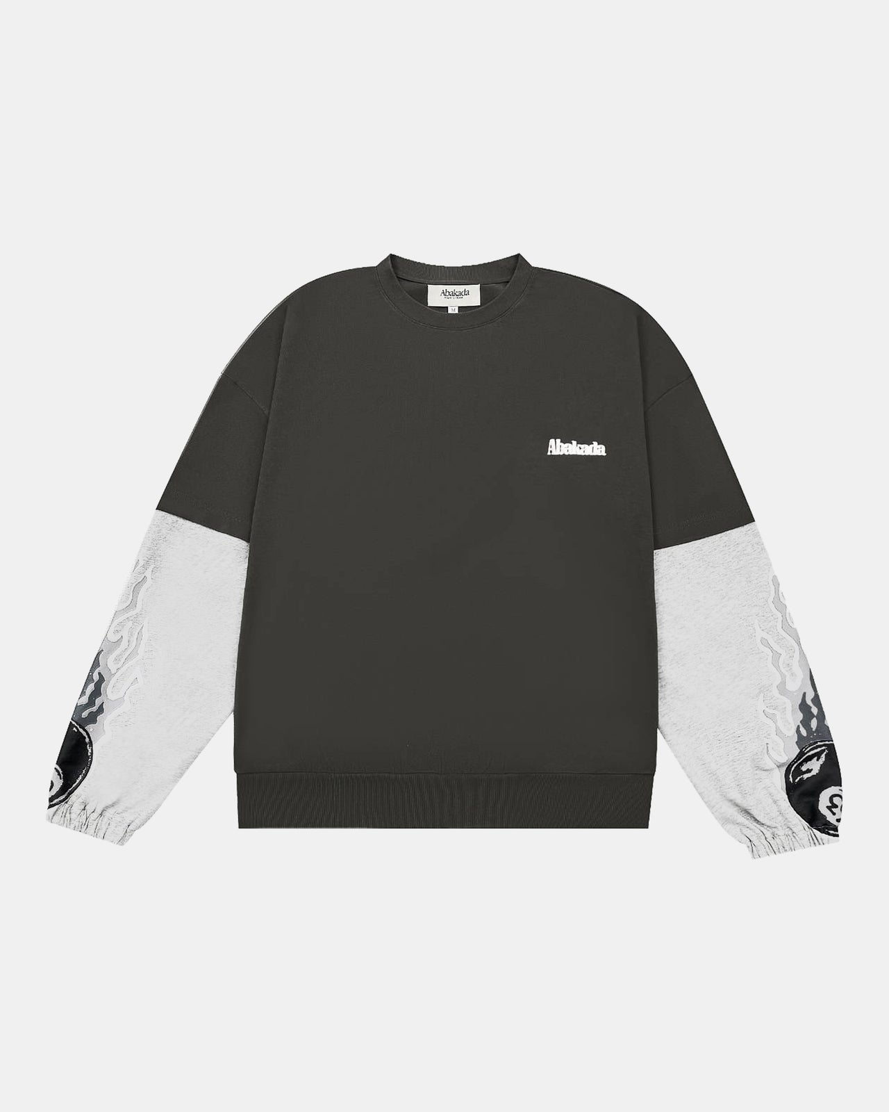 DOUBLE LAYERED LONGSLEEVE TEE (WASHED BLACK)