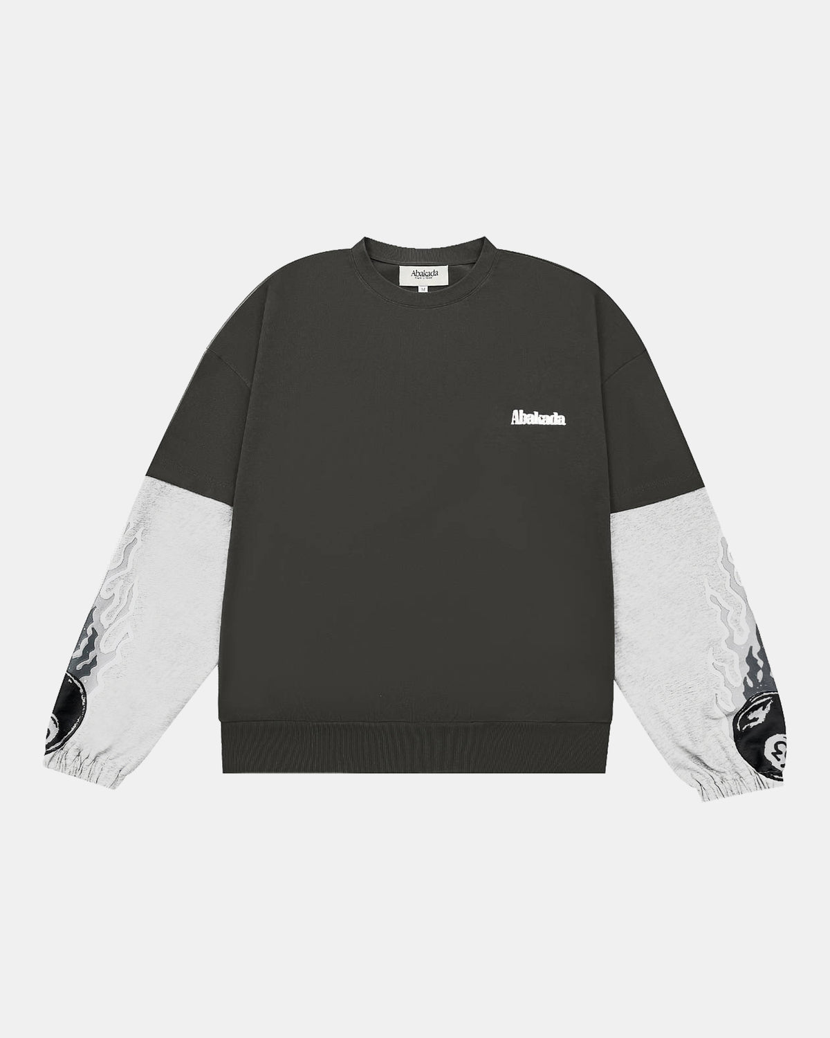 DOUBLE LAYERED LONGSLEEVE TEE (WASHED BLACK)