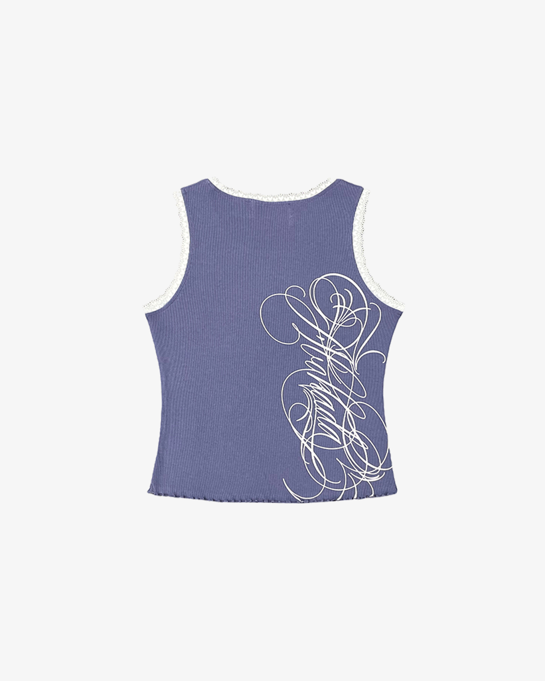 RIBBED LACED TRIM TANK (UBE)