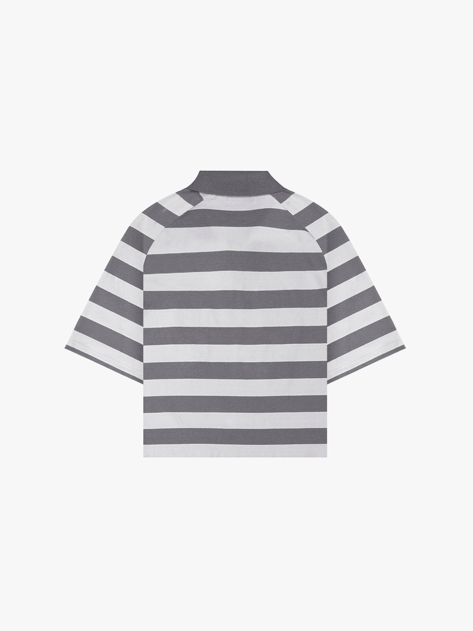 BARONG STRIPED POLO (LIGHT GREY)