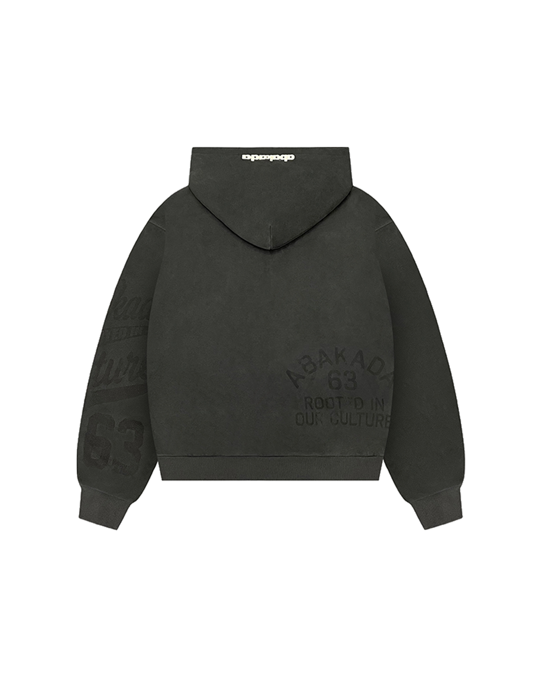 DISTRESSED PATCH WASHED ZIP-UP (BLACK)