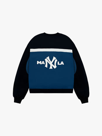 COLORBLOCK CREWNECK (BLUE/BLACK)