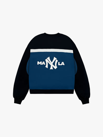 COLORBLOCK CREWNECK (BLUE/BLACK)