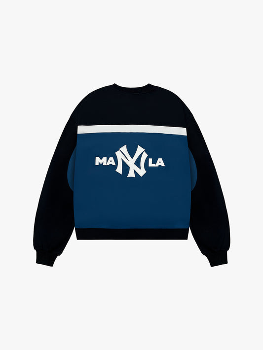 COLORBLOCK CREWNECK (BLUE/BLACK)
