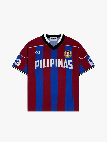 +63 FOOTBALL JERSEY KNIT (RED/BLUE)