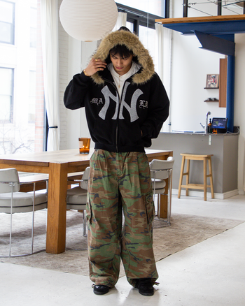 MANILA FLEECE FUR ZIP-UP (BLACK)