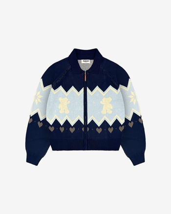 BEAR FULL KNIT SWEATER (BLUE)