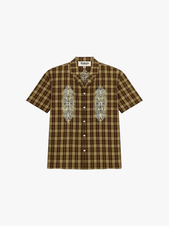 BARONG CHECKERED BUTTON-UP (BROWN)