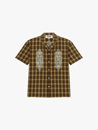 BARONG CHECKERED BUTTON-UP (BROWN)