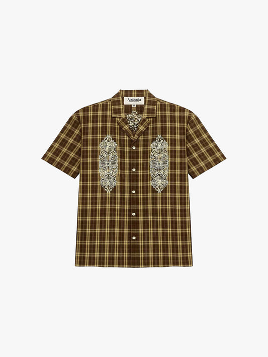 BARONG CHECKERED BUTTON-UP (BROWN)