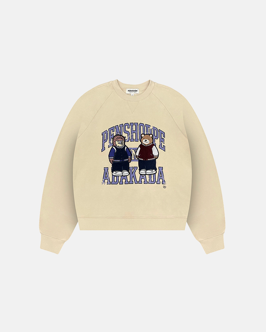MASCOT PATCH CREWNECK (WASHED CREAM)