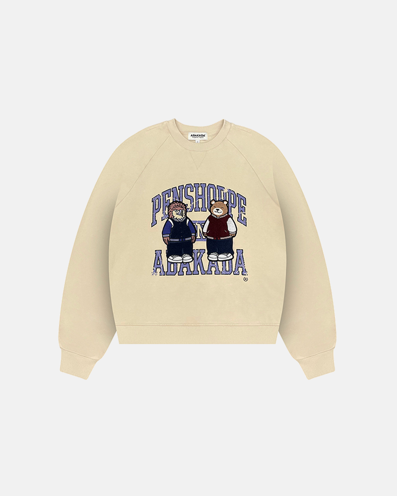 MASCOT PATCH CREWNECK (WASHED CREAM)