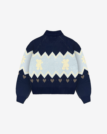 BEAR FULL KNIT SWEATER (BLUE)