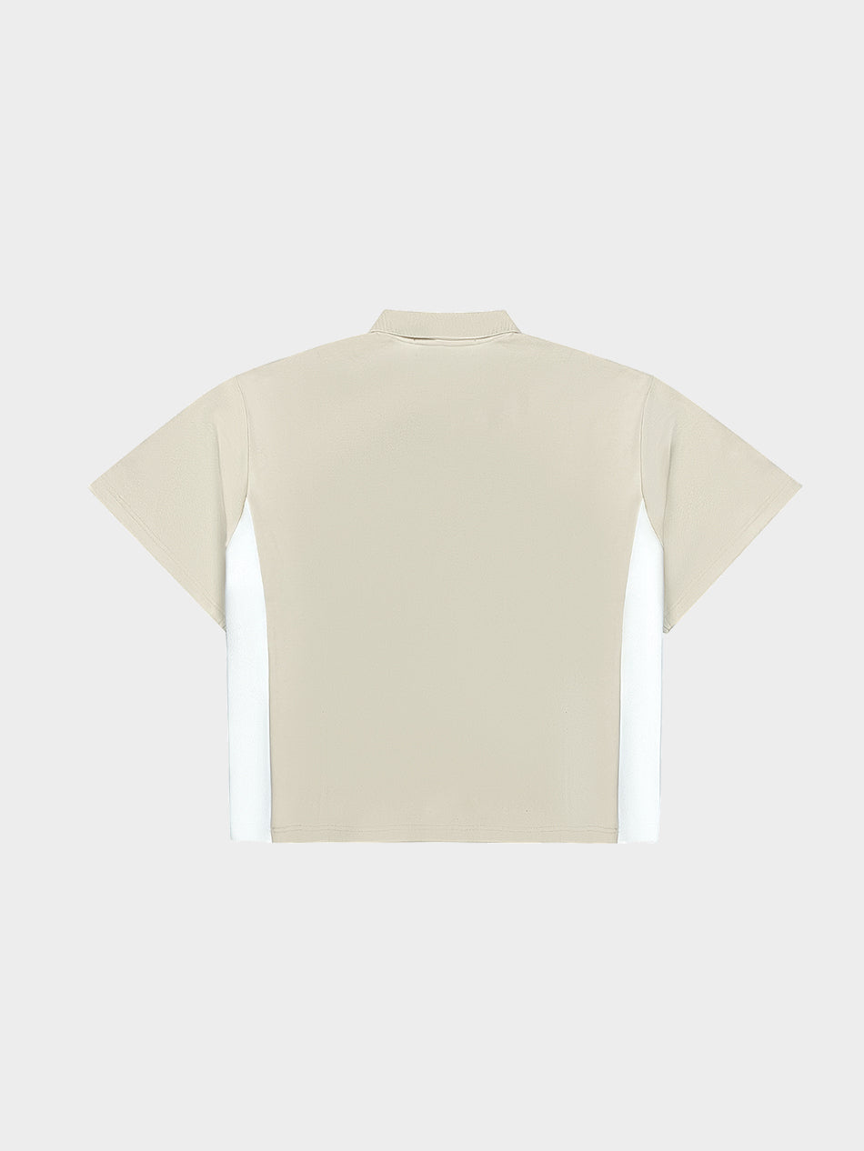 POLO SHORTSLEEVES (CREAM/WHITE)