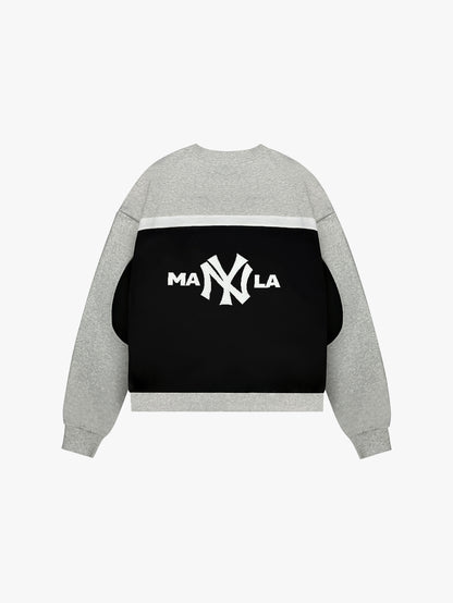 COLORBLOCK CREWNECK (BLACK/GREY)