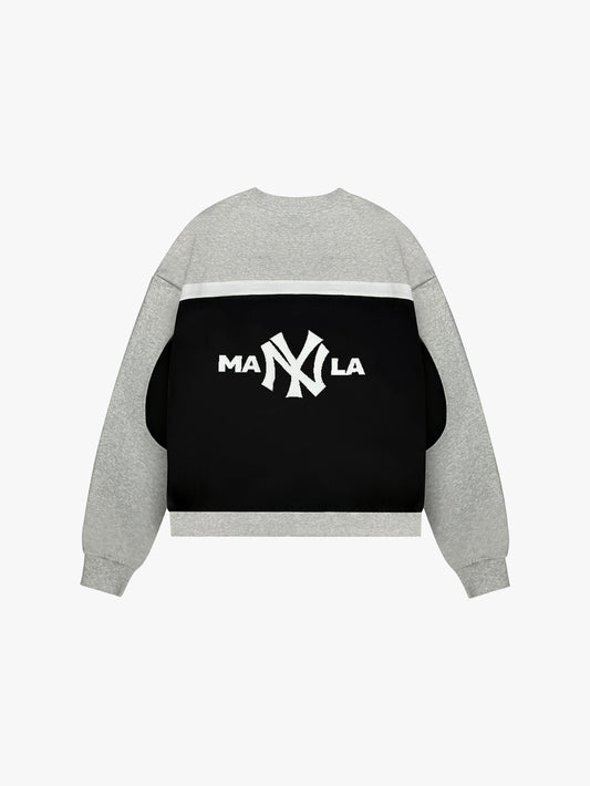 COLORBLOCK CREWNECK (BLACK/GREY)