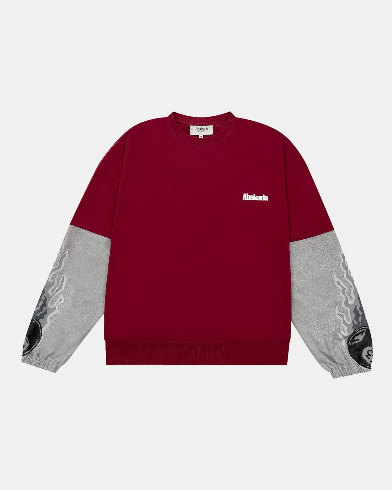DOUBLE LAYERED LONGSLEEVE TEE (BURGUNDY)